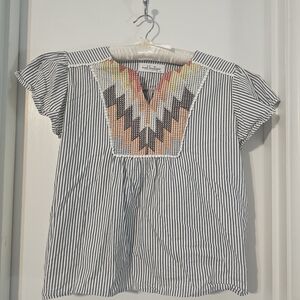 Striped Black and White Top